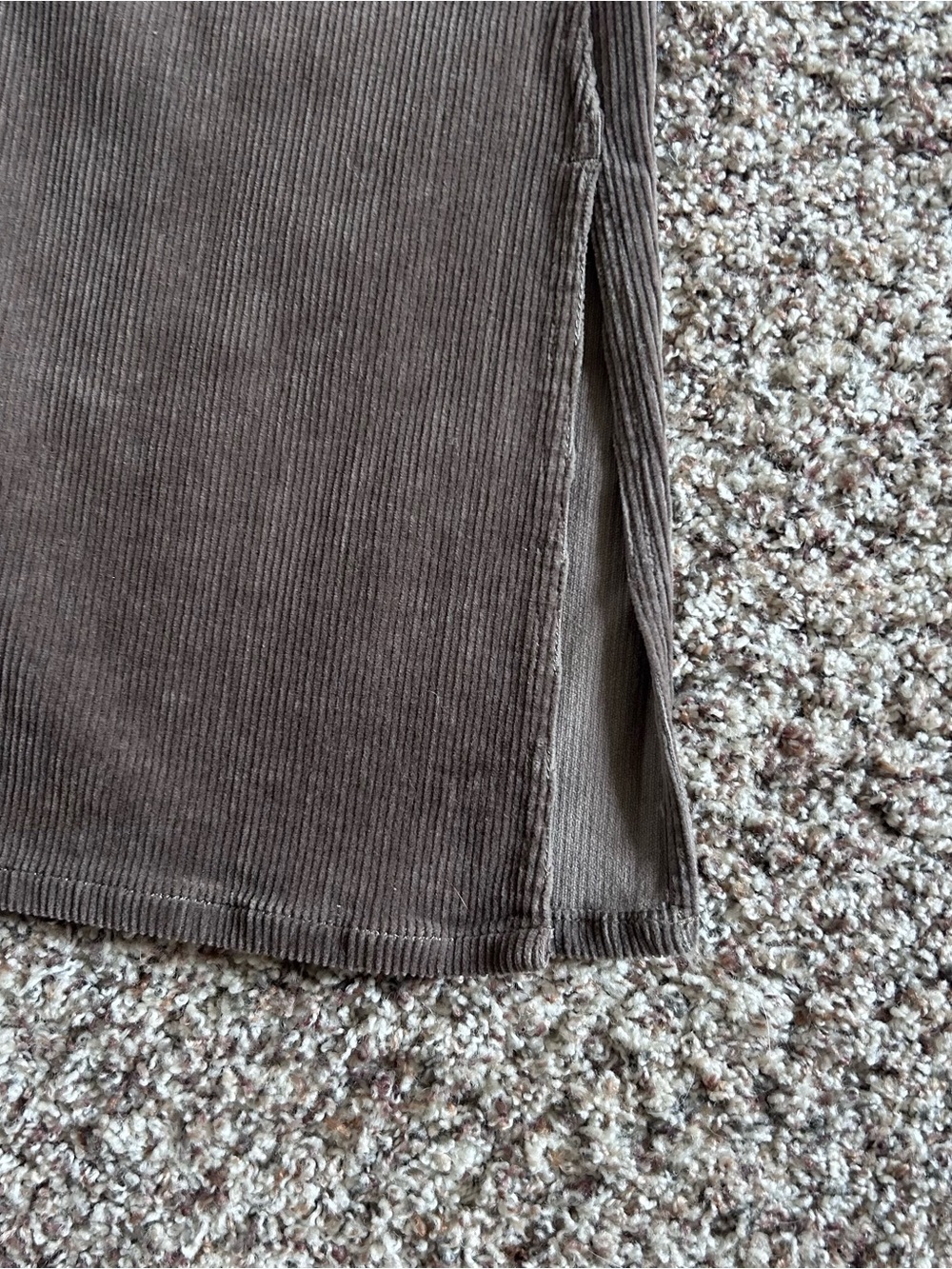 The Normal Brand Women’s Brown Gray Corduroy Split Flare High Rise Pants Size 27 - Picture 5 of 10